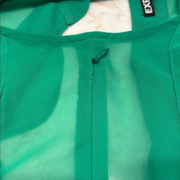 Express Emerald Ruffle Blouse - Picture 7 of 7
